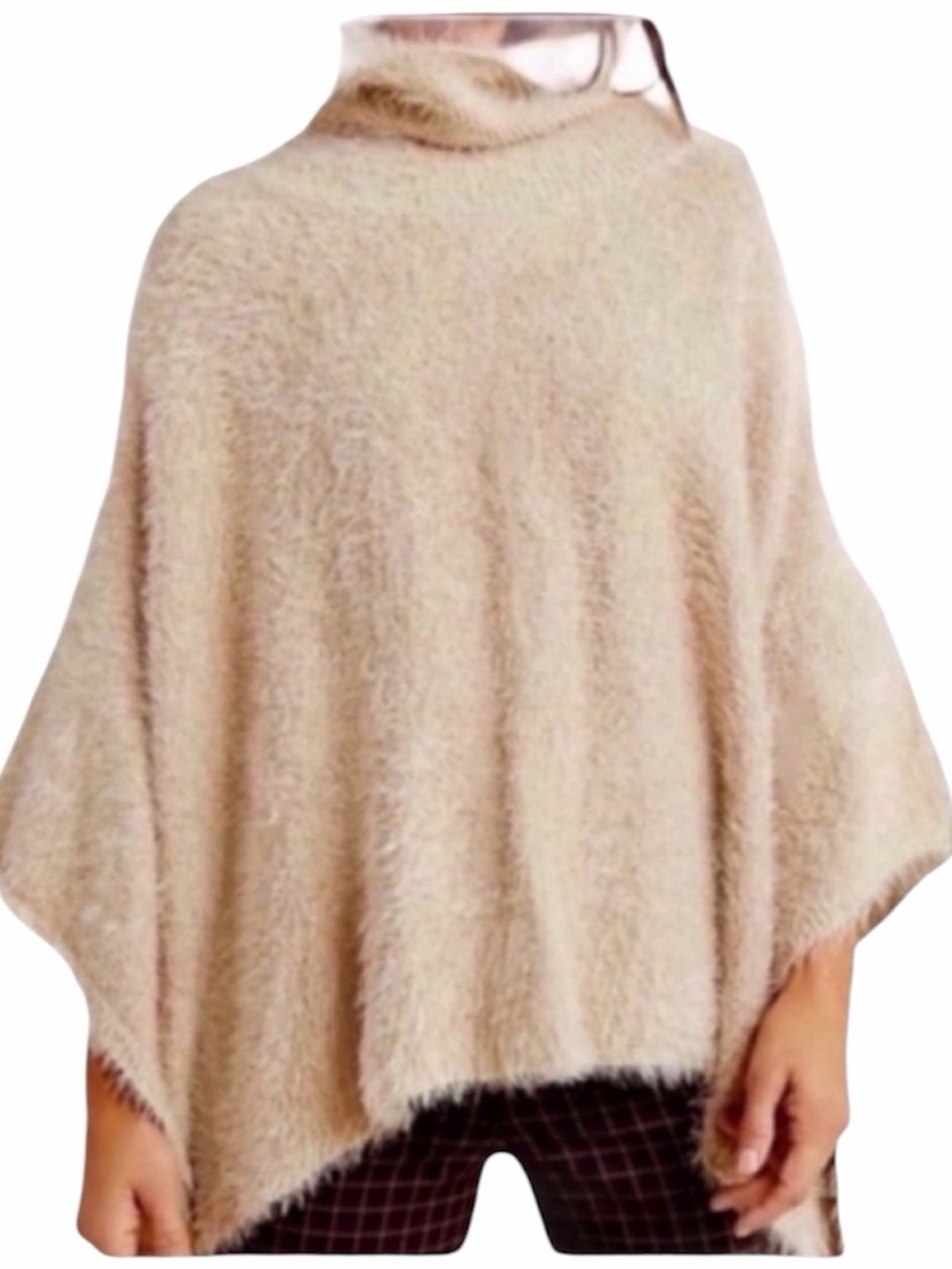 AKEMI + KIN - ANTHROPOLOGIE Lara Eyelash Golden Metallic sweater Poncho OS